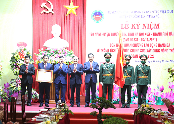Huyện Thường Tín kỷ niệm 190 năm thành lập, đón nhận Huân chương Lao động trong xây dựng nông thôn mới